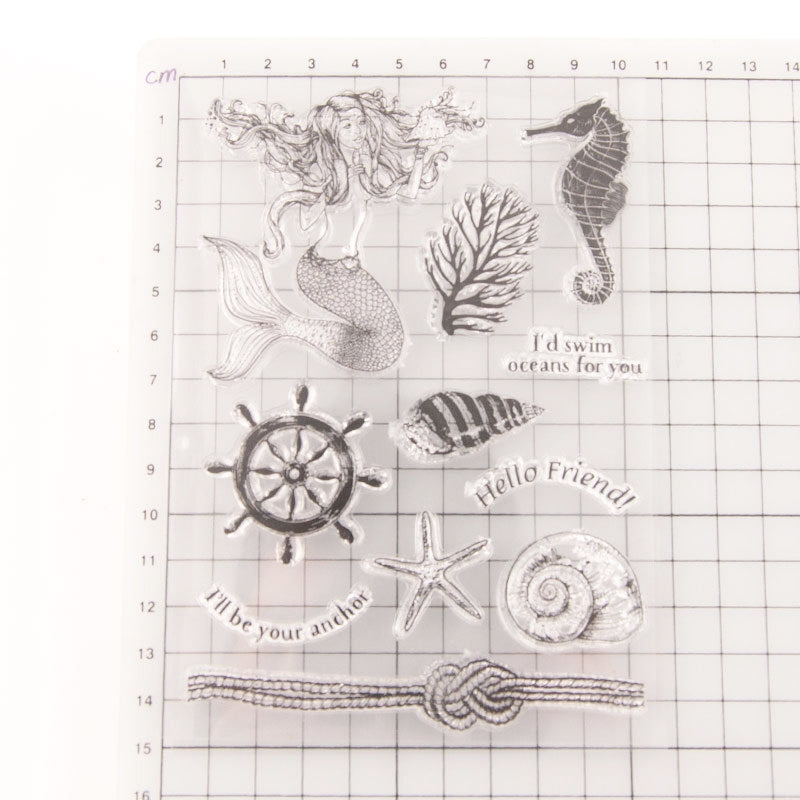 Ocean Clear Silicone Stamp b1