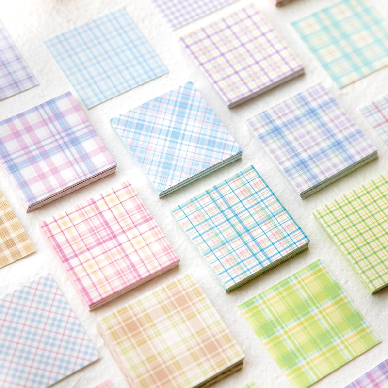 Plaid Notes Scrapbook Paper a1