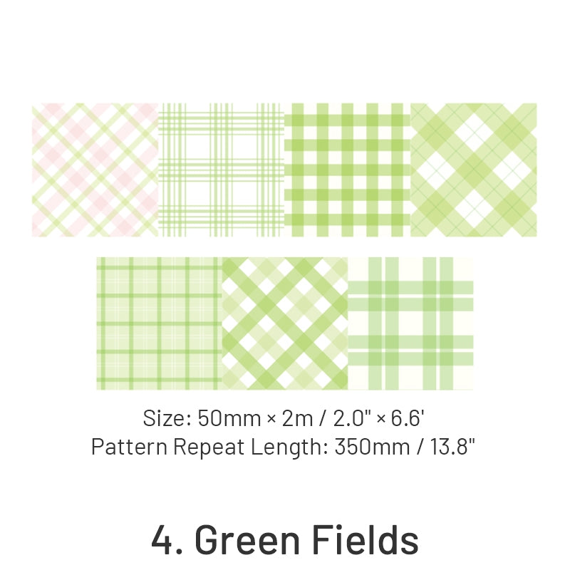 Plaid Style Simple Writable Tape sku-4