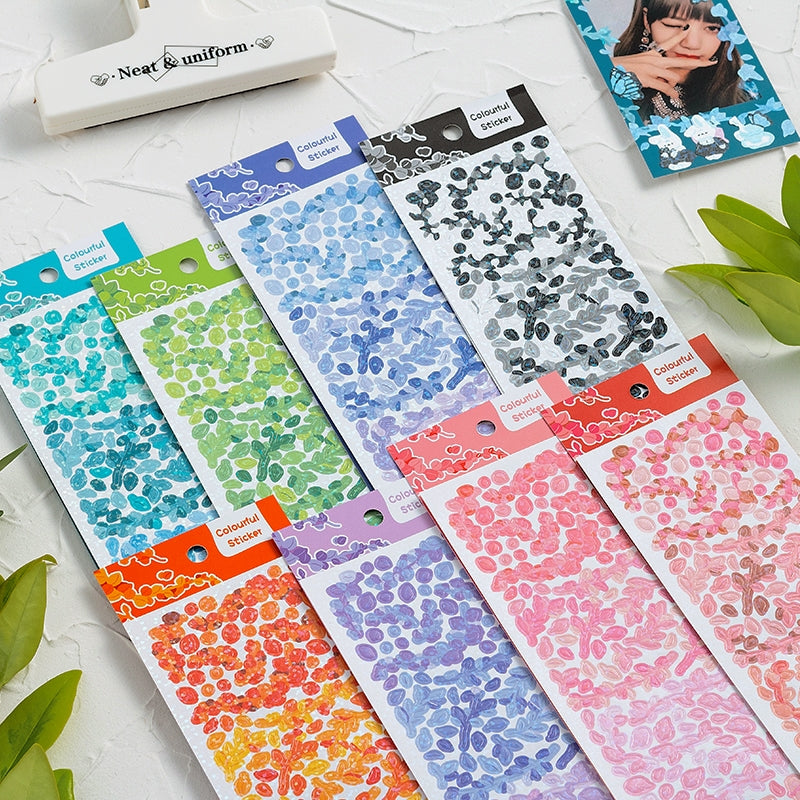 Plant Branch and Leaf  Holographic Vinyl Stickers a2