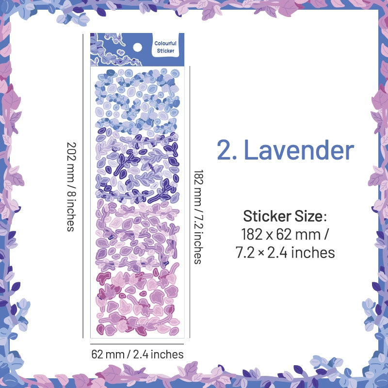 Plant Branch and Leaf  Holographic Vinyl Stickers sku-2