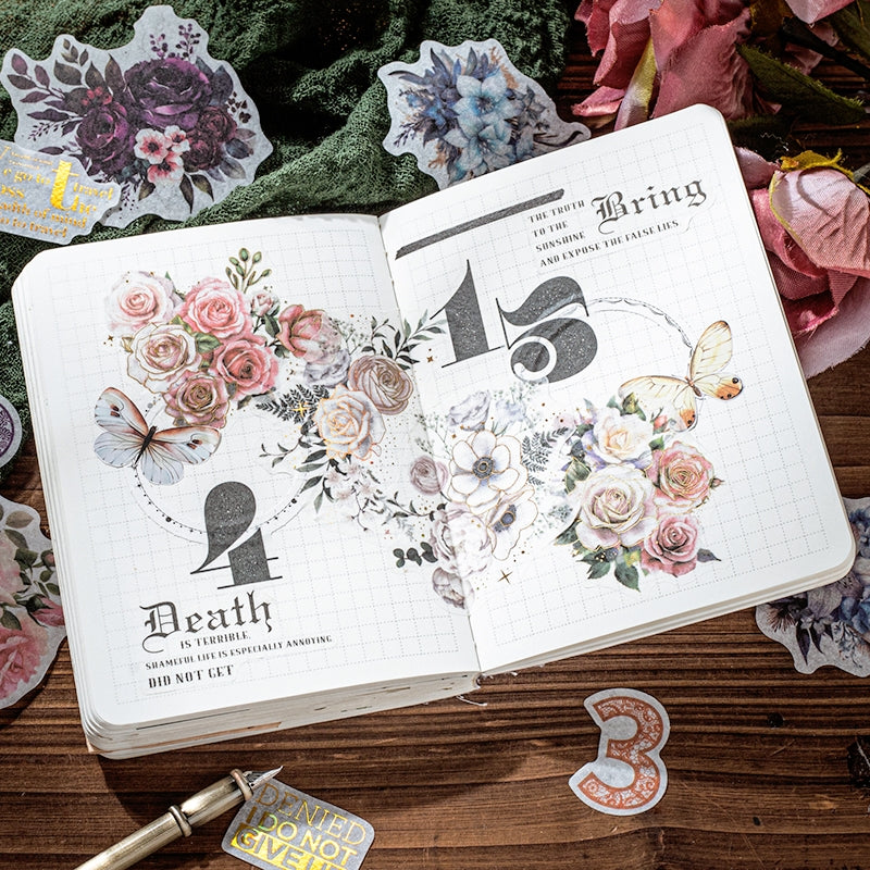 Plant, Number, and Phrase Washi Stickers b2