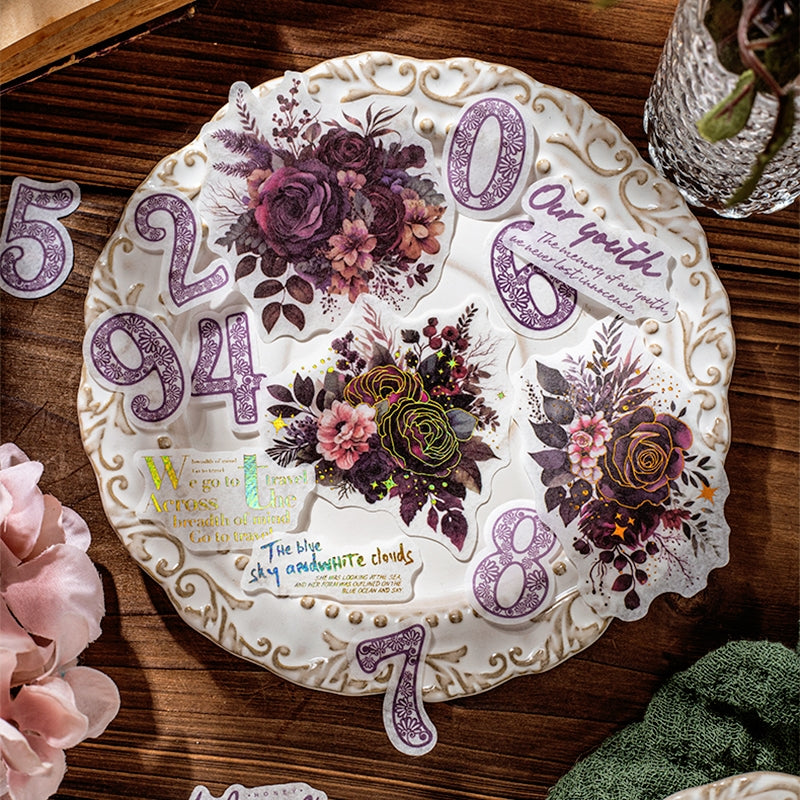 Plant, Number, and Phrase Washi Stickers b6