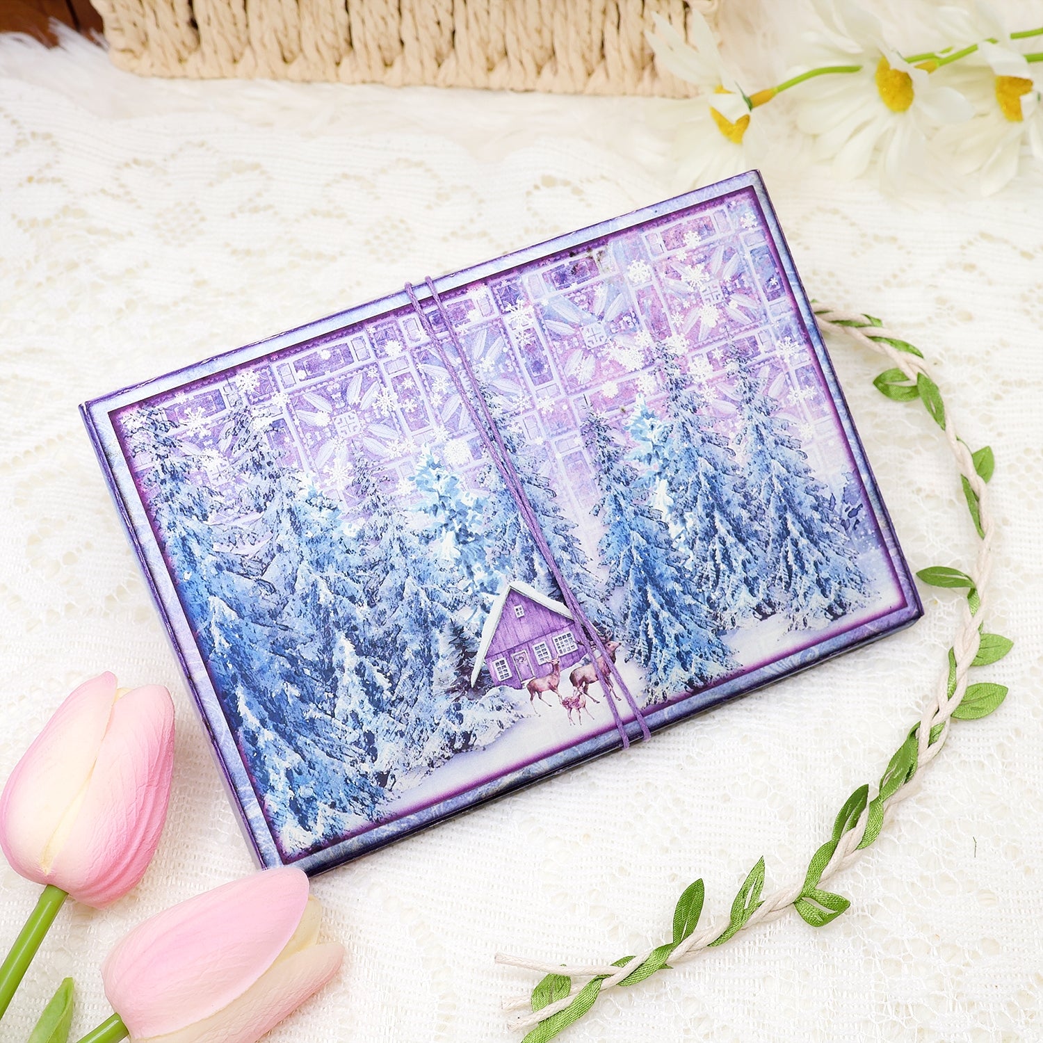 Purple Christmas Library Cards Booklet Folio Craft Kit Junk Journal & Add Ons Purple Christmas Library Cards Booklet Folio Craft Kit Junk Journal & Add Ons 0010