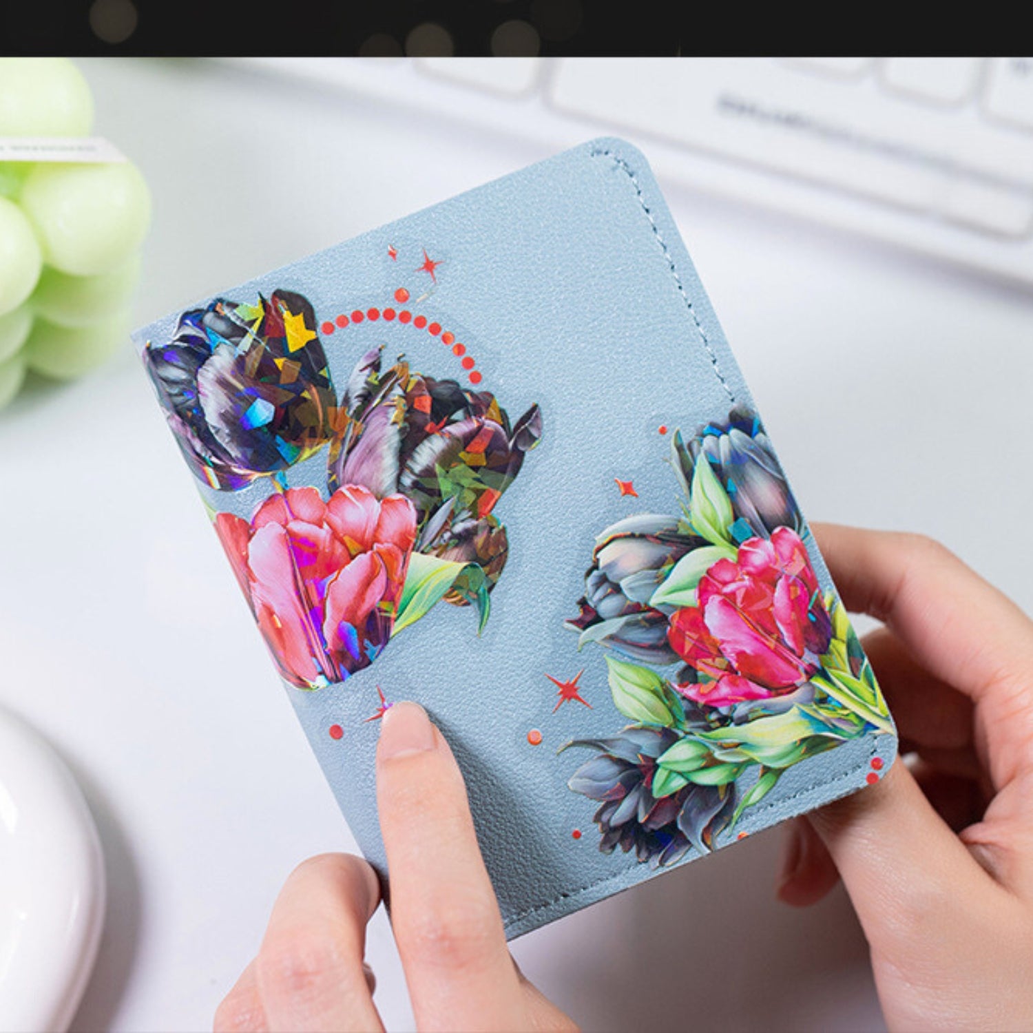Red and Black Series Shell Light Floral Sticker 14