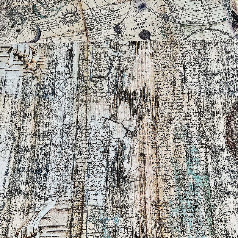 Retro Astronomical Animals Junk Journal Background Paper c2