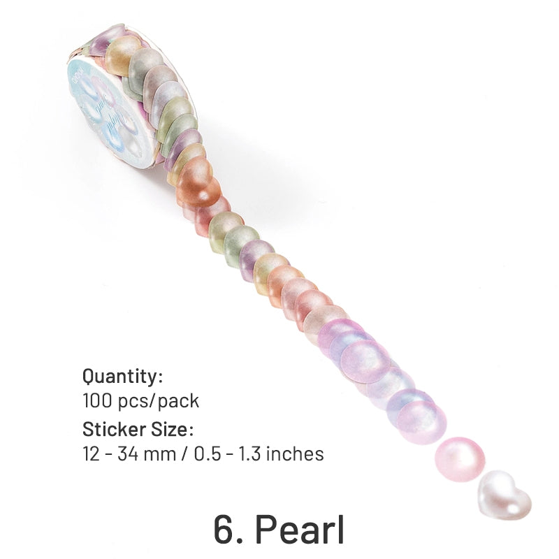 Retro Bazaar Irregular Shape Stickers - Petals, Wax Seals, Ribbons sku-6