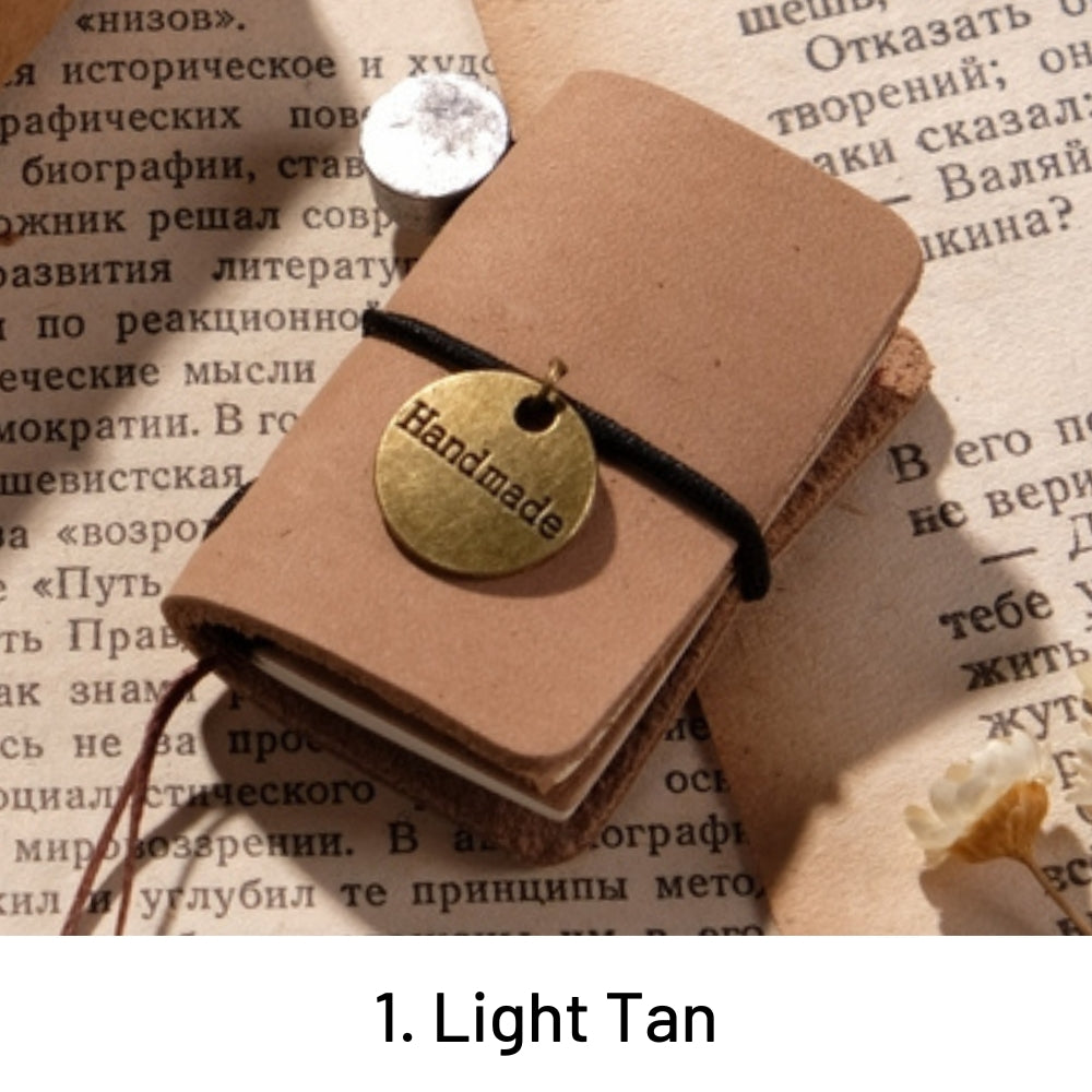 Retro Mini Leather Notebook Pocket Diary 20