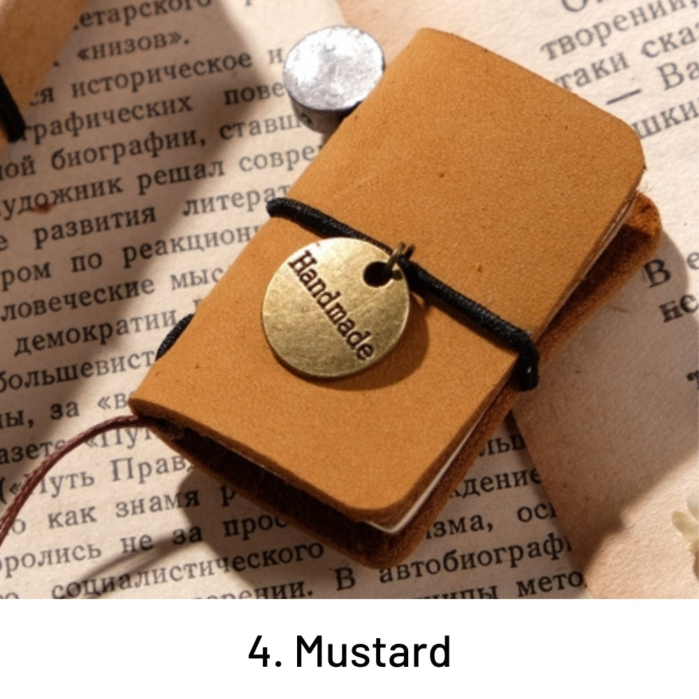 Retro Mini Leather Notebook Pocket Diary 23