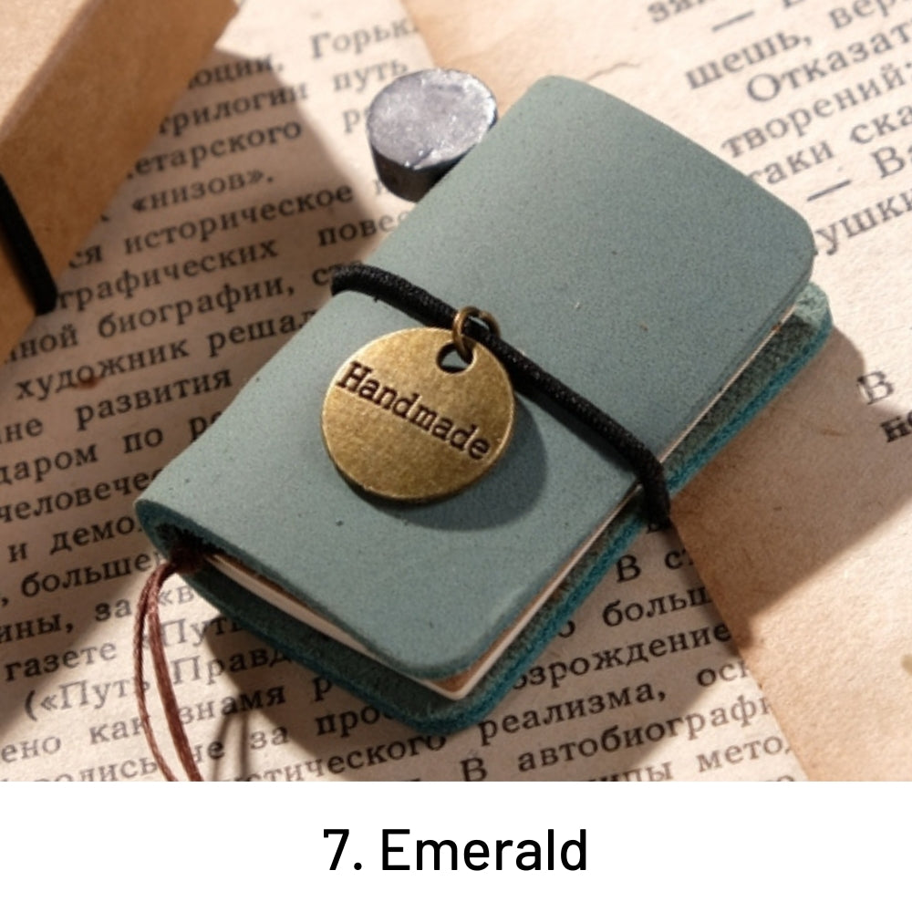 Retro Mini Leather Notebook Pocket Diary 26