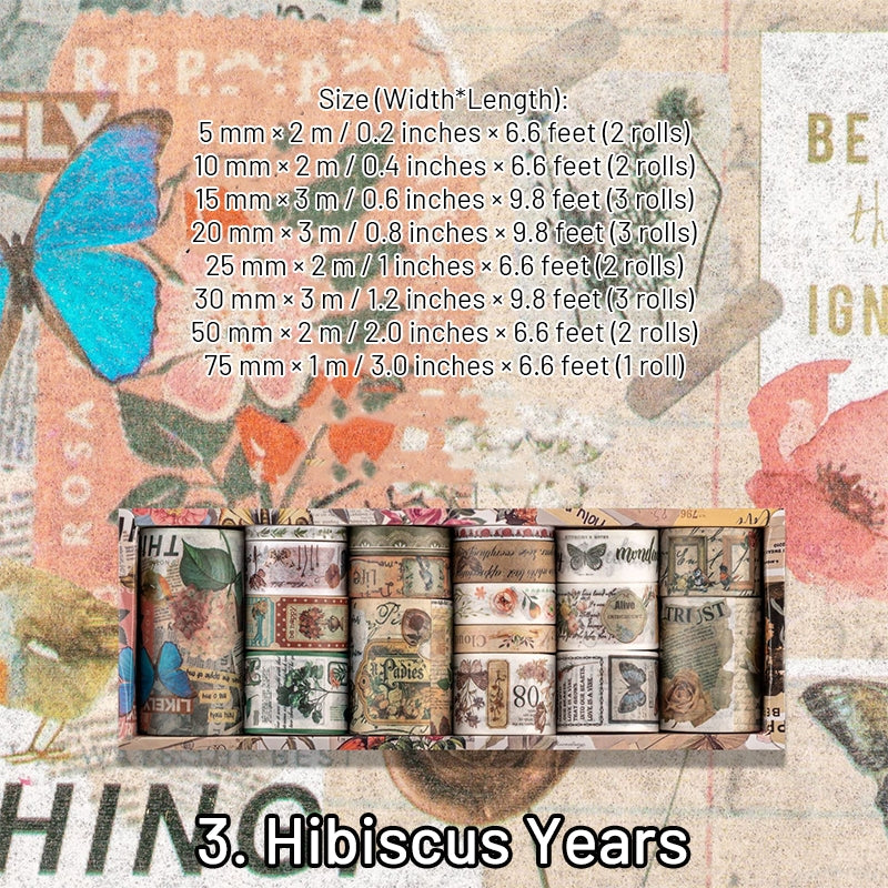 Retro Thinking Series Adhesive Washi Tape Set sku-3