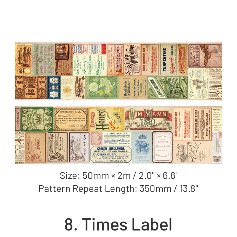 Retro Time and Space Photo Frame Label Washi Tape sku-8