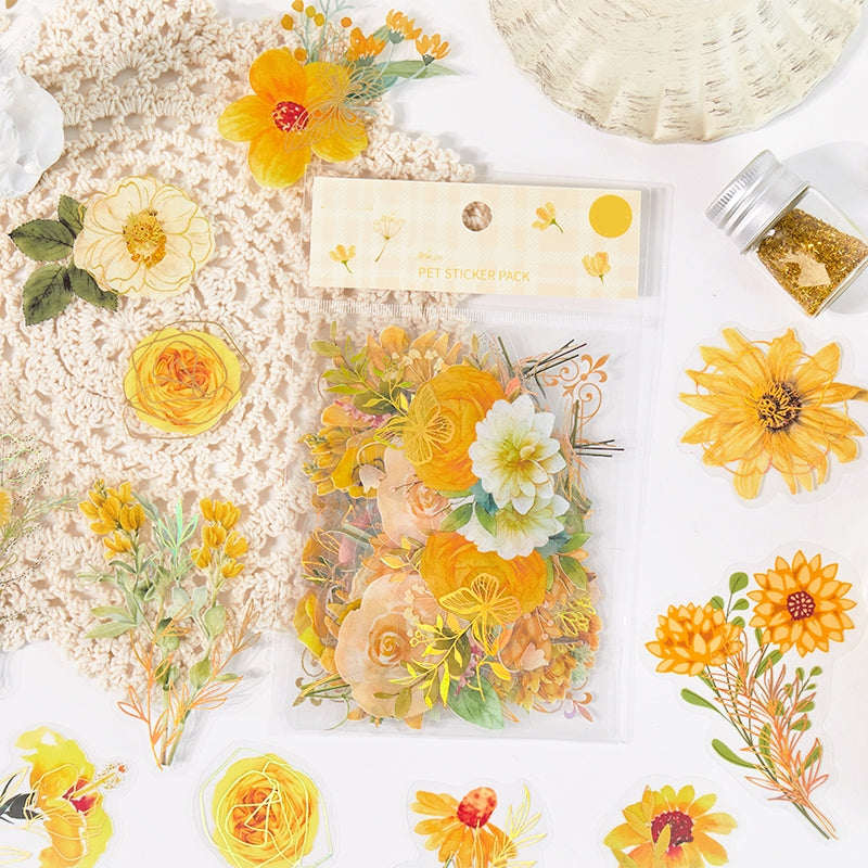 Roaming Dreamland Series Transparent Flowers Plants Sticker Pack b3