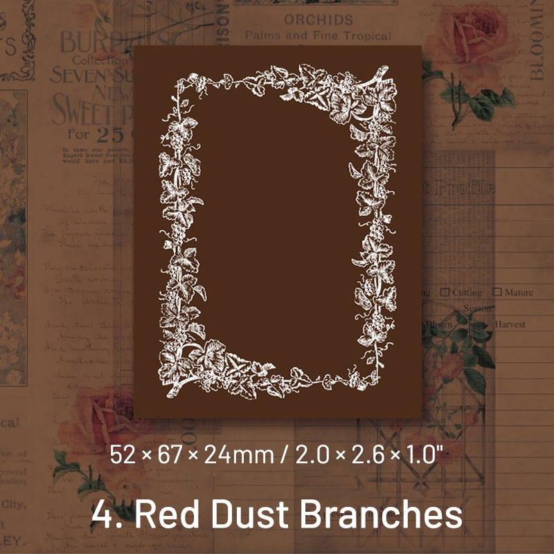 Spring Ivy Garden Vintage Lace Frame Wooden Rubber Stamp sku-4
