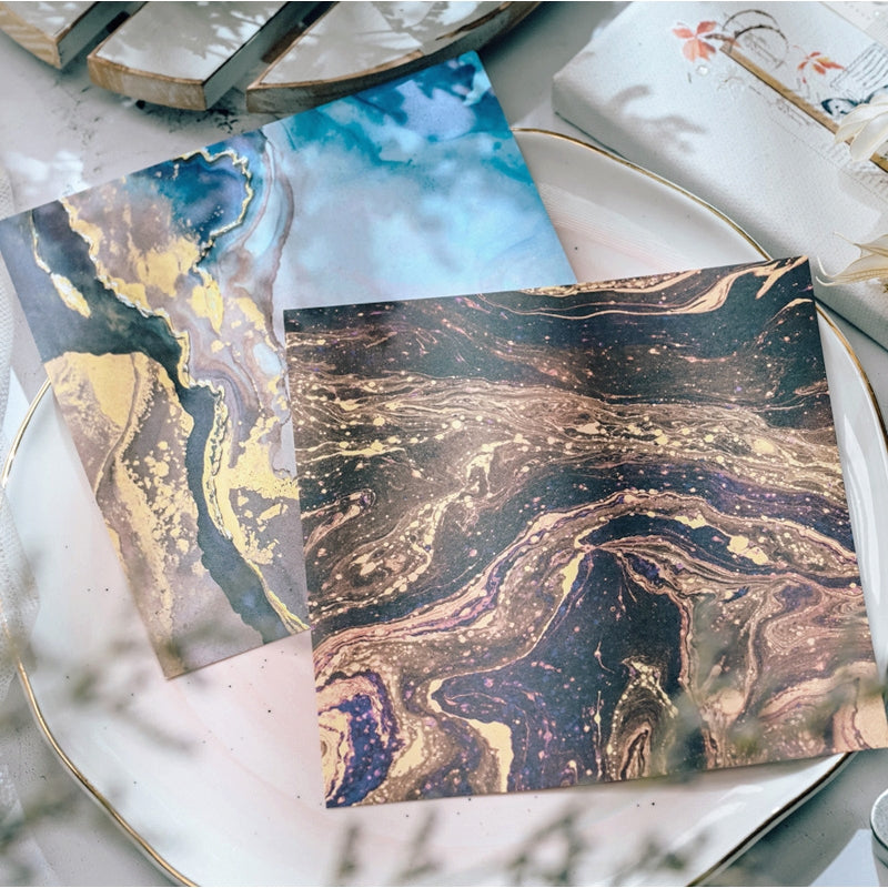 Square Single-Sided Retro Texture Decorative Paper b5