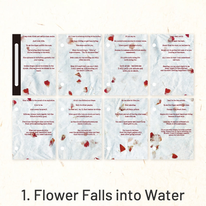 Sunset Flower Text Collage Background Paper Pad sku-1