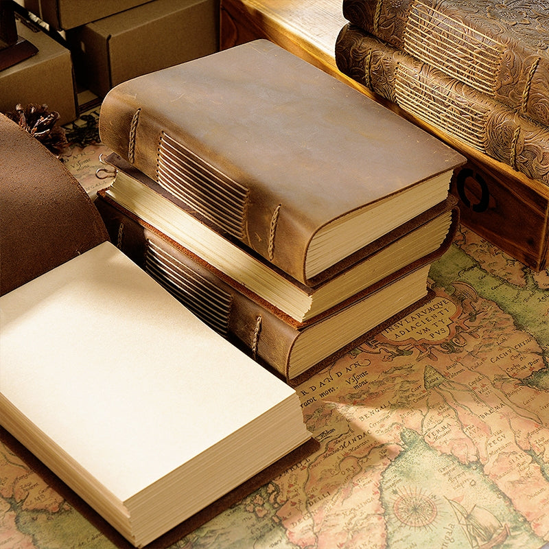 Thick Simple Hard Leather Notebook b3