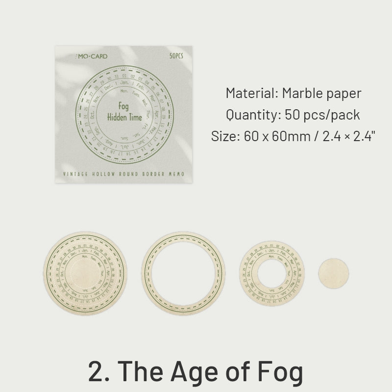 Time Prelude Series Retro Hollow Circular Frame Scrapbook Paper sku-2