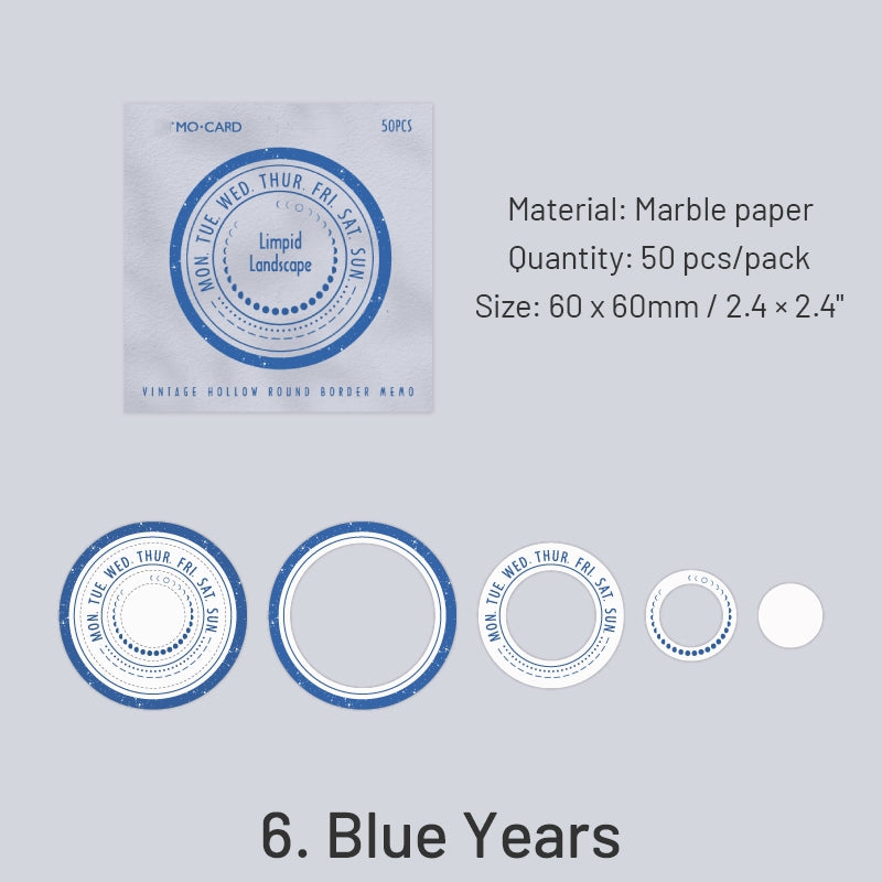 Time Prelude Series Retro Hollow Circular Frame Scrapbook Paper sku-6