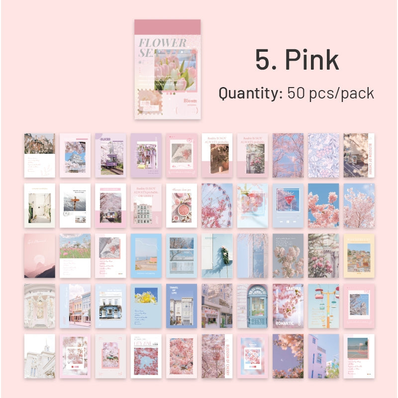 Travel Landscape Washi Sticker Book - Sky, Sea, Fields, Flowers sku-5