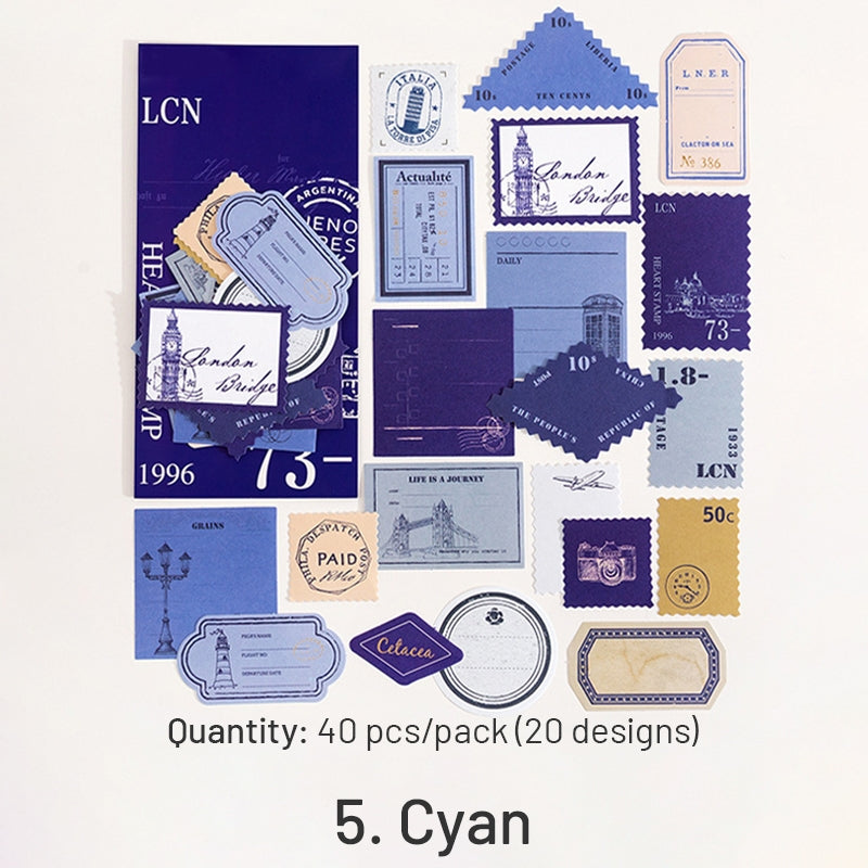 Travel Stamp-Shaped Memo Stickers sku-5