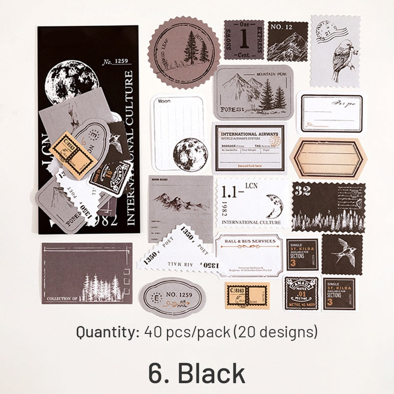 Travel Stamp-Shaped Memo Stickers sku-6