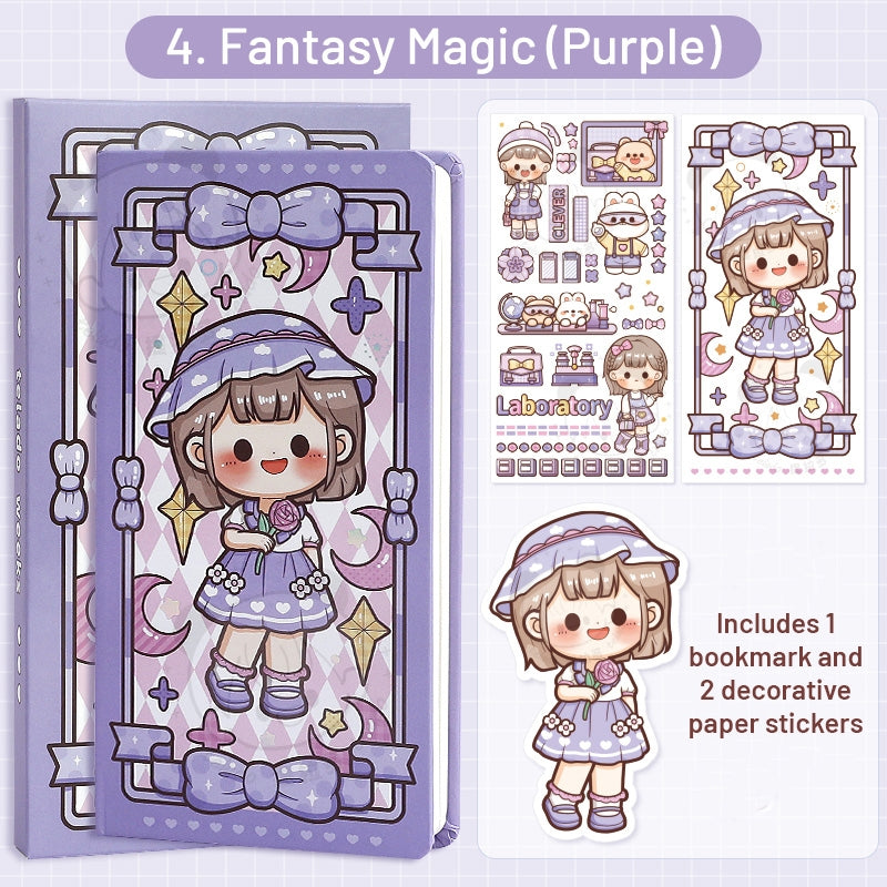 Versatile Girl Series Kawaii Cartoon Character Journal sku-4