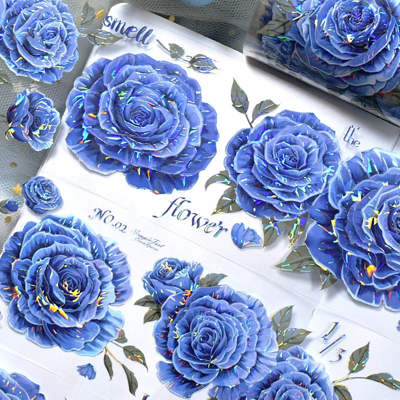 Vintage Hot Stamping Flower Journal Tape b3