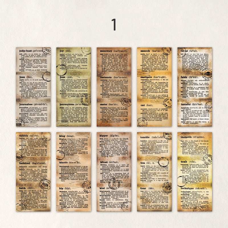Vintage Manuscript Scrapbook Paper sku-1