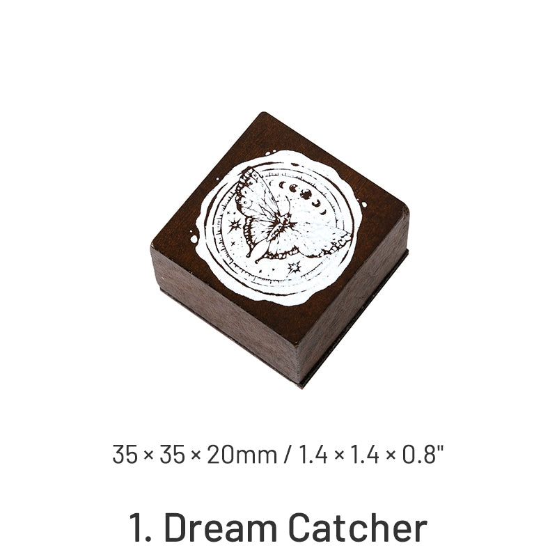 Vintage Stationery Series Classical Wax Seal Wooden Rubber Stamp sku-1