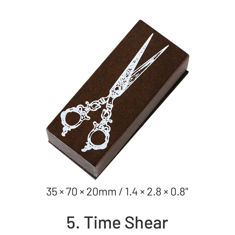 Vintage Stationery Series Classical Wax Seal Wooden Rubber Stamp sku-5