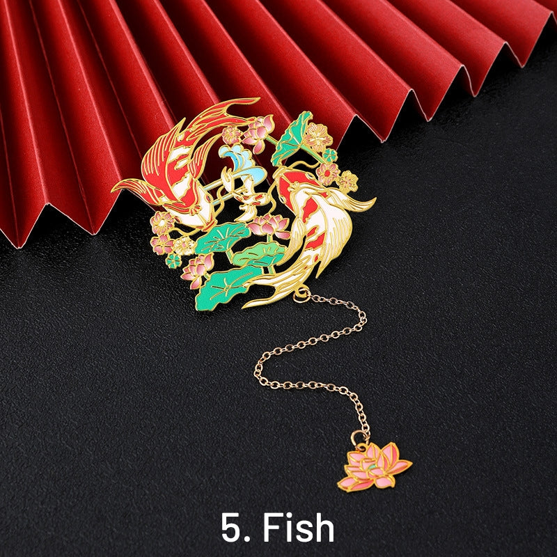 Vintage Style Brass Bookmarks in a Gift Box sku-5