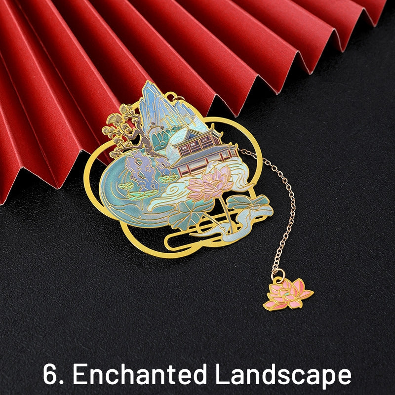 Vintage Style Brass Bookmarks in a Gift Box sku-6
