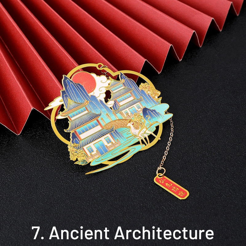 Vintage Style Brass Bookmarks in a Gift Box sku-7
