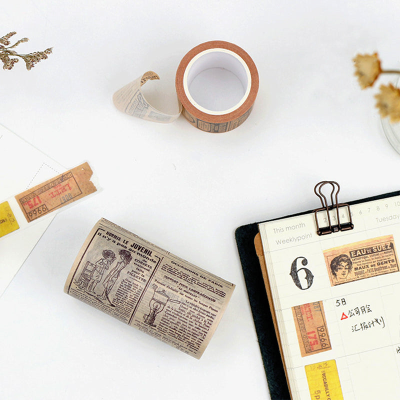 Vintage Text Series Collage Tape b3