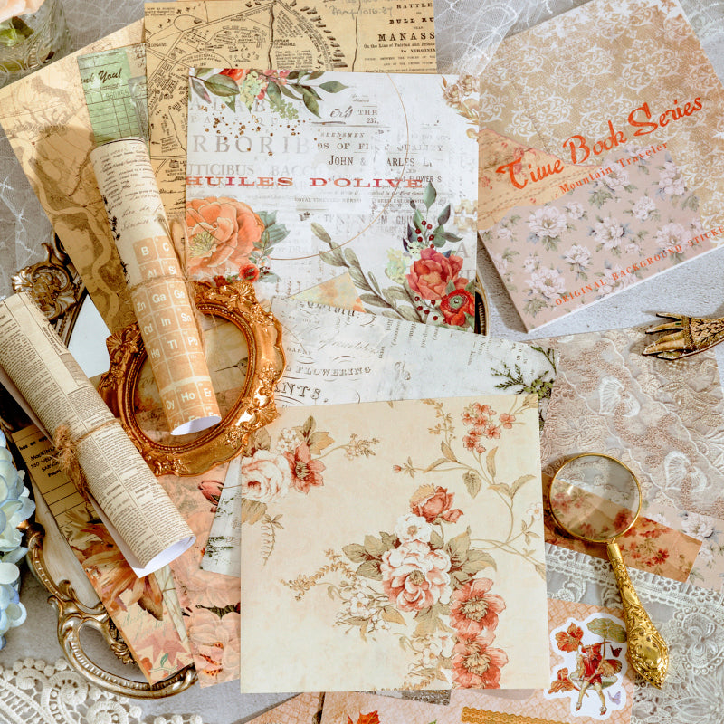 Vintage Texture Square Background Sticker Book2