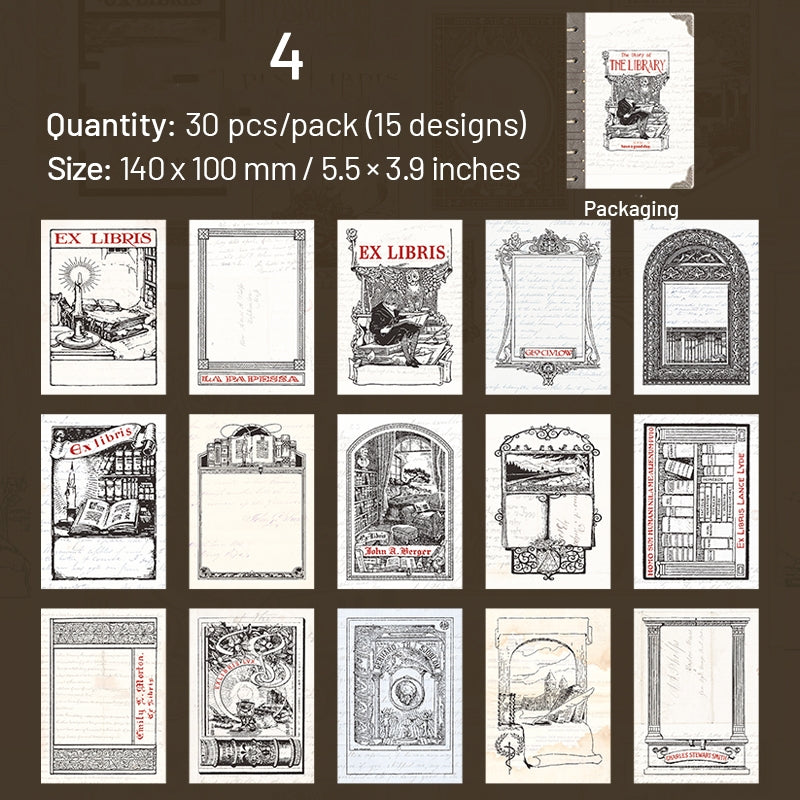 Vintage Themed Scrapbook Paper sku-4