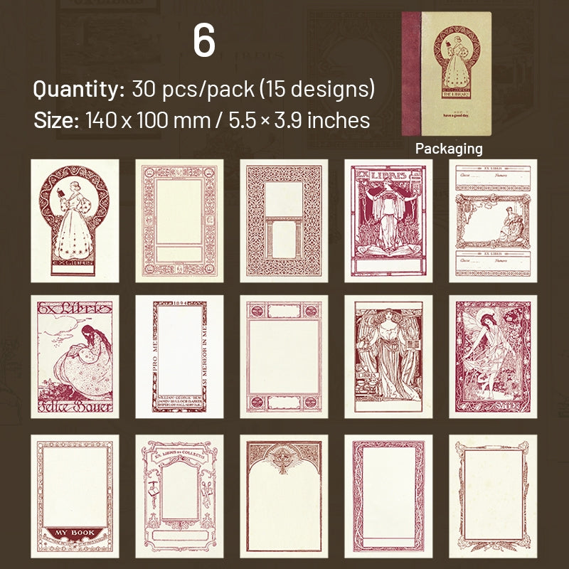 Vintage Themed Scrapbook Paper sku-6