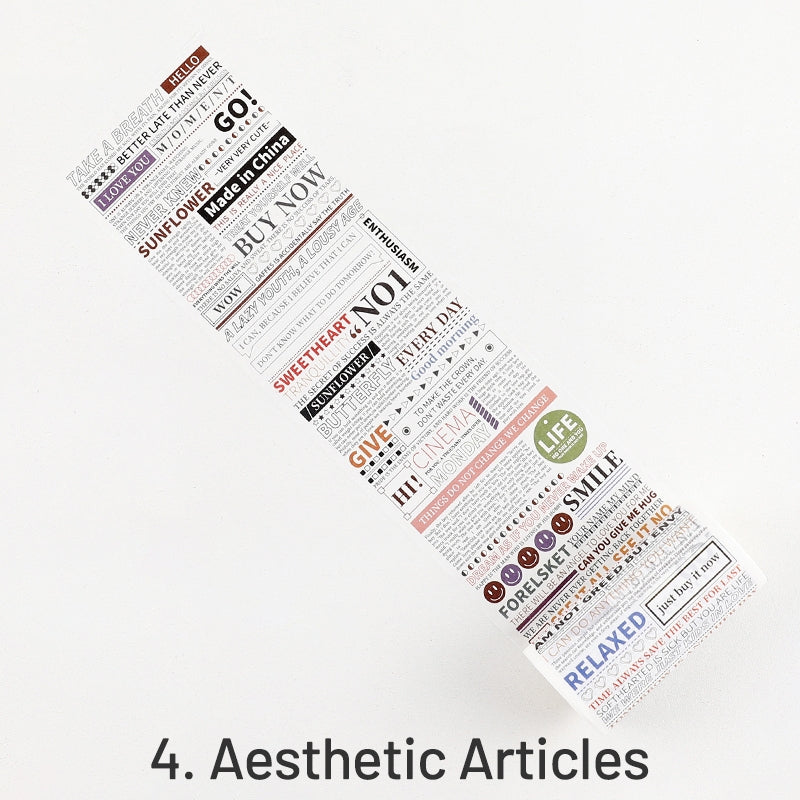 Warm Time English Text Washi Tape sku-4
