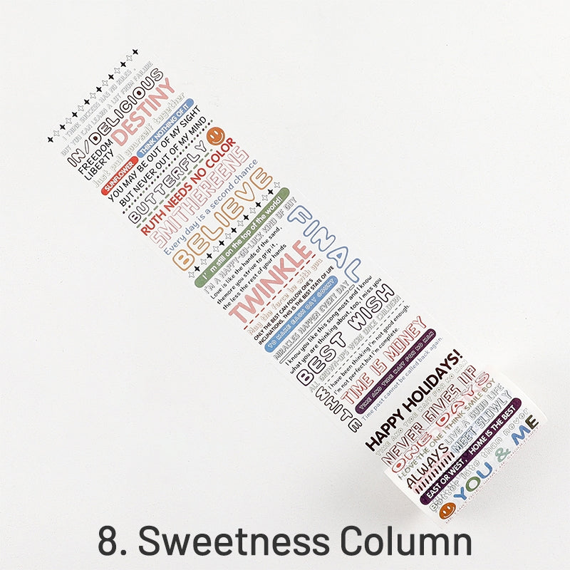Warm Time English Text Washi Tape sku-8