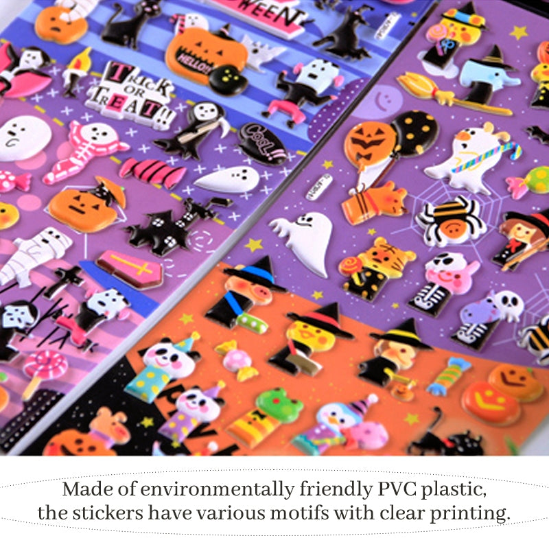 Halloween Cartoon 3D Foam Sticker - Skull, Pumpkin, Witch, Ghost4