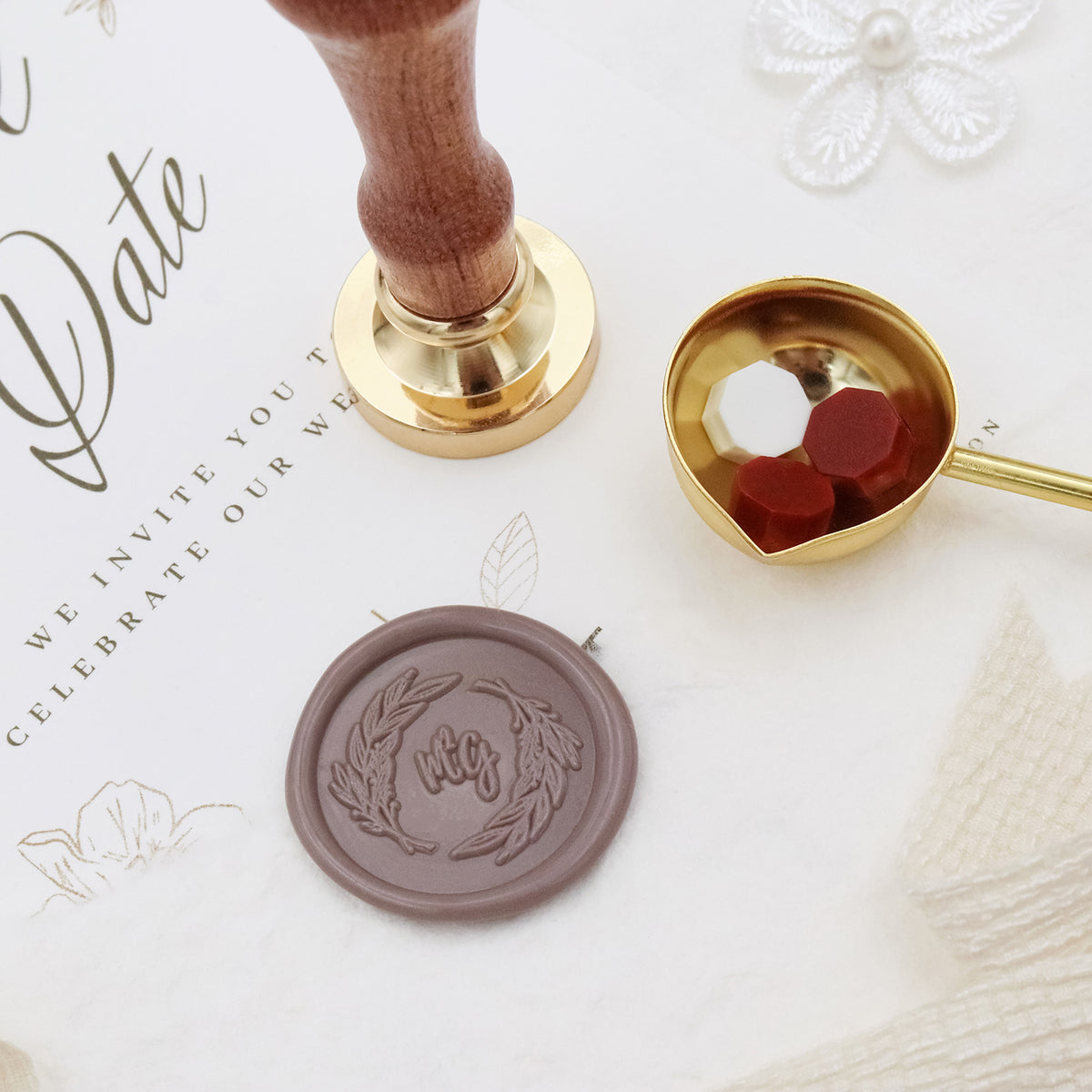 Stamprints Custom Wedding Monogram Wax Seal Stamps 3