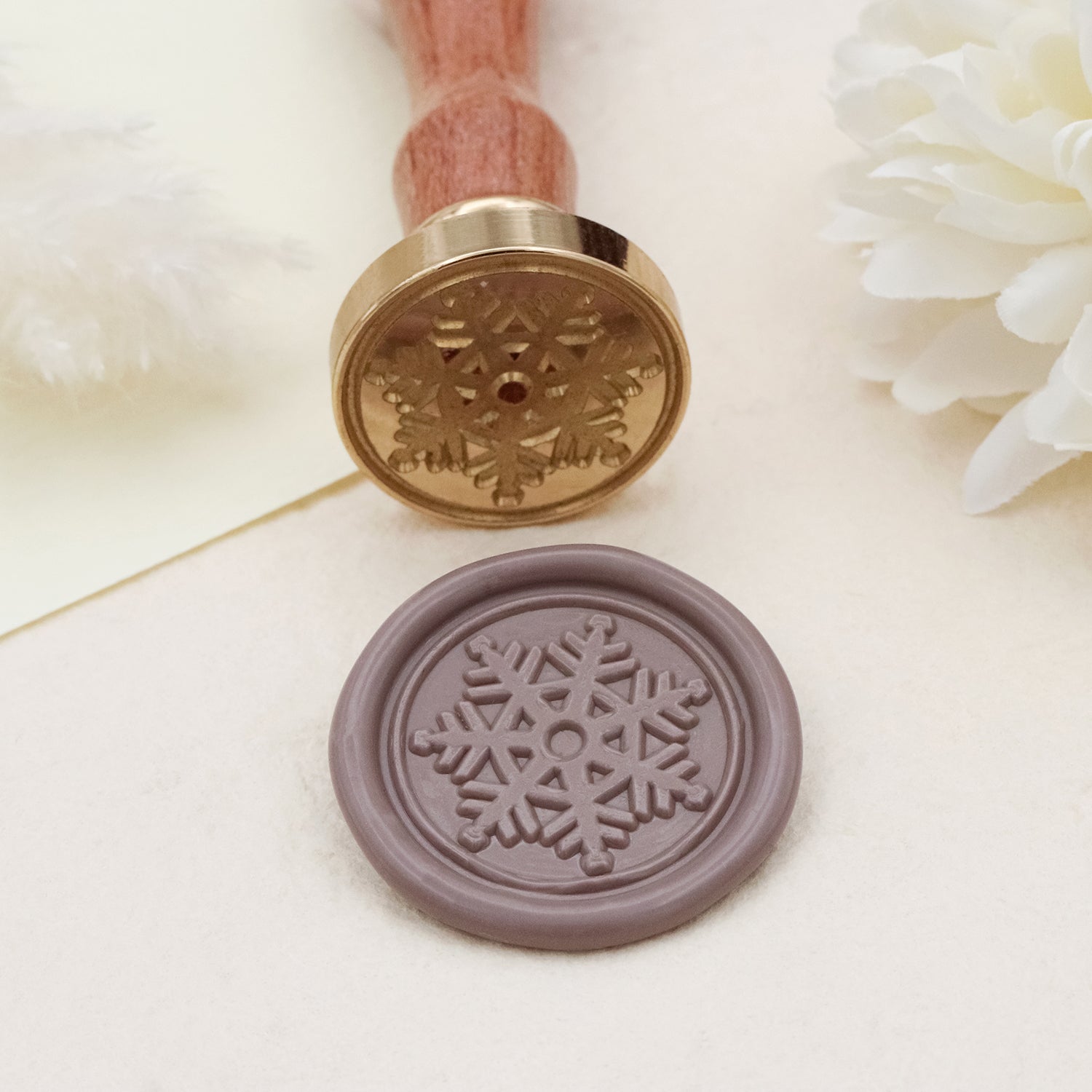 Stamprints Snowflake Wax Seal Stamp 1