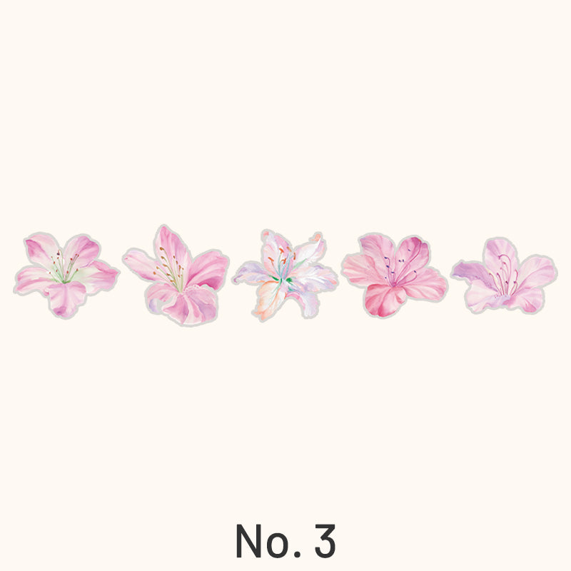  Accompanied by Flower Shadow Blossom PET Sticker sku-3
