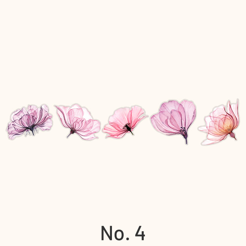  Accompanied by Flower Shadow Blossom PET Sticker sku-4