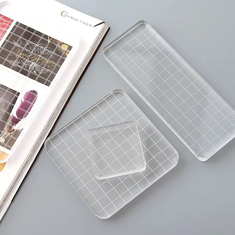Acrylic Stamping Block with Positioning Tool - Stamprints7