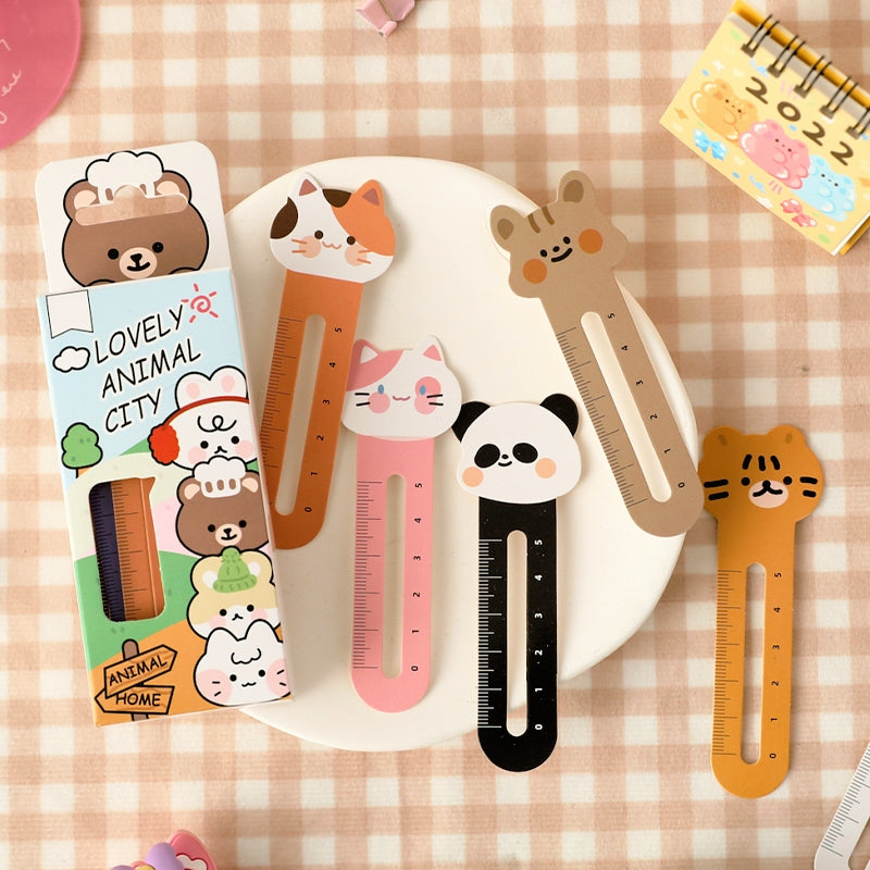 Animal City Cartoon Mini Scale Bookmark Pack b1