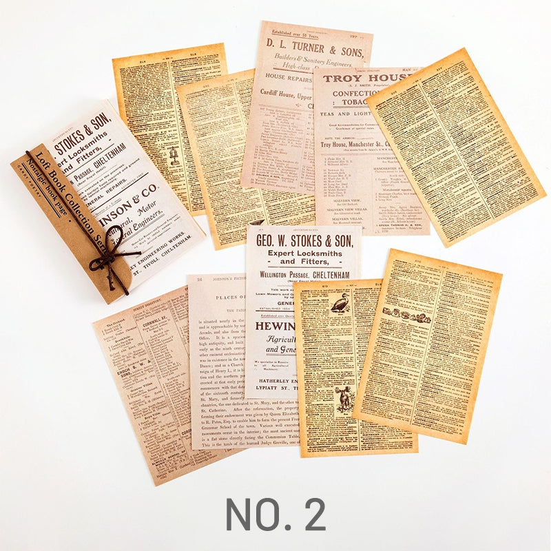 Attic Book Collection Series Material Paper Journal Stamprints 6