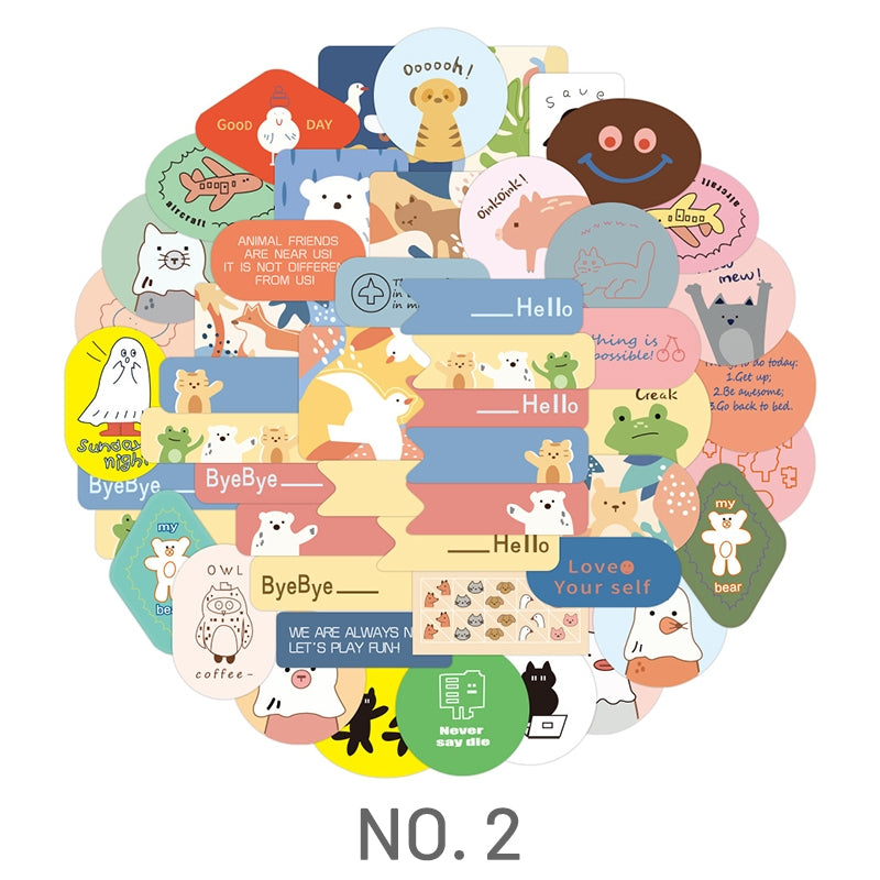 Cartoon Cute Little Animal Rabbit Bear Sticker sku-1