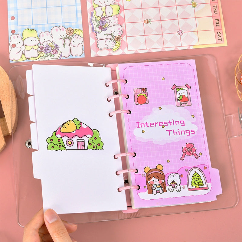 Cartoon Transparent Loose-Leaf Notebook 2